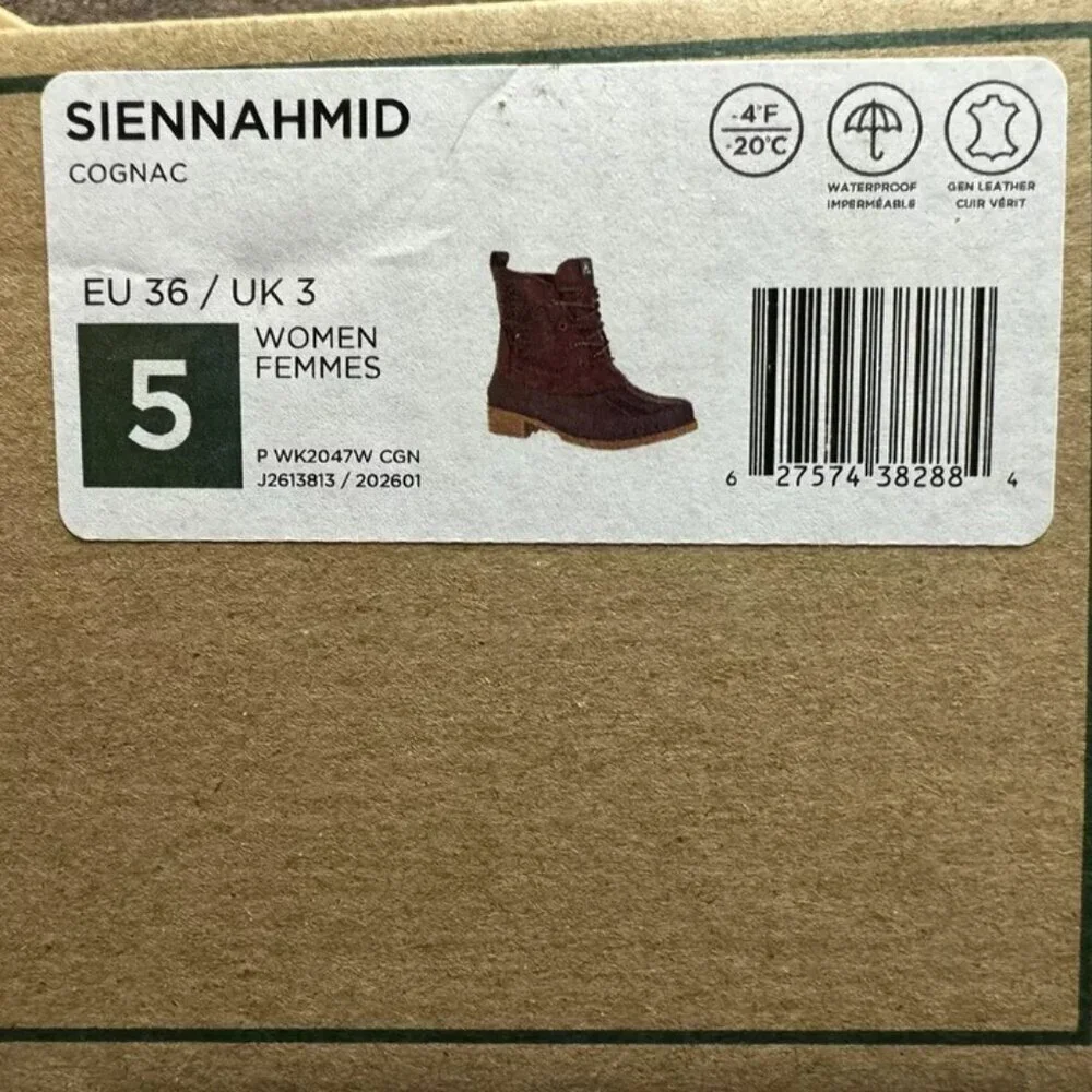 Kamik Womens Sienna Mid Waterproof Boots Brown Size 5 M